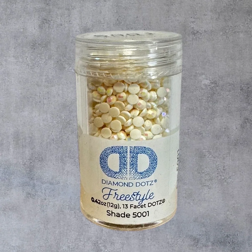 Diamond Dotz Freestyle Gems 5001 Iridescent White‎ 2000+ Count New 13 Facet DOTZ